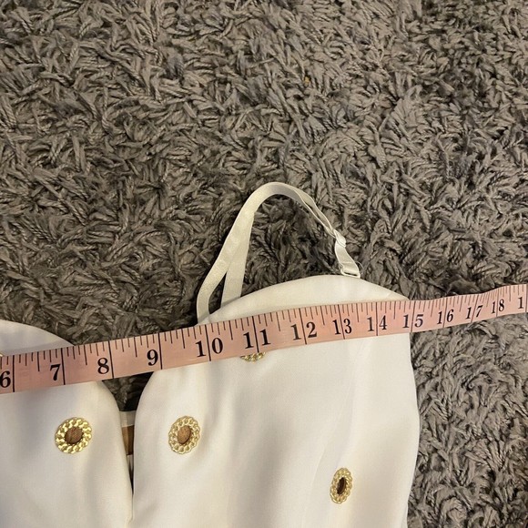 Jonathan Simkhai White and Gold Midi Dress - Picture 9 of 16